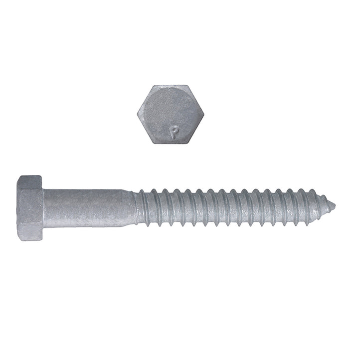 H. Paulin 854-455 Paulin 5/16" x 3" Hex Lag Bolts Steel Galvanized 100 pcs