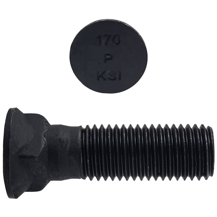 H. Paulin B1323-920 Paulin 1"-8 x 4" Domed Head Scraper Bolts Steel Black UNC PT 35 pcs