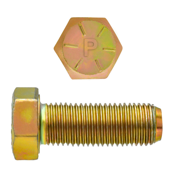 H. Paulin (680) 080-627 Paulin 9/16"-18 x 1-1/2" Hex Head Cap Screws Grade 8 UNF Zinc-Yellow FT 25 Pcs