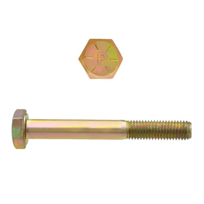 H. Paulin (680) 080-316 Paulin 1/4"-28 x 2" Hex Head Cap Screws Grade 8 UNF Zinc-Yellow PT 100 Pcs