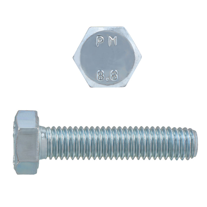 H. Paulin 024-015 Paulin M5-0.80 x 25mm Metric Hex Head Cap Screws CL 8.8 Coarse Zinc DIN933 FT 16 Pcs