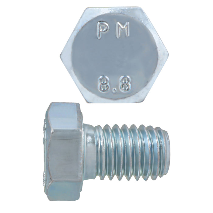 H. Paulin (680) 608-311 Paulin M8-1.25 x 12mm Metric Hex Head Cap Screws CL 8.8 Coarse Zinc DIN933 FT 100 Pcs