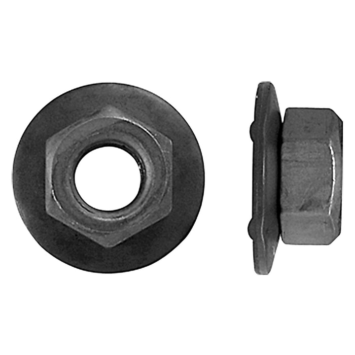 H. Paulin 910-0125 Papco M6-1.00 Metric Flange Nuts Class 10 DIN-6923 Steel Black Oxide 4Pcs