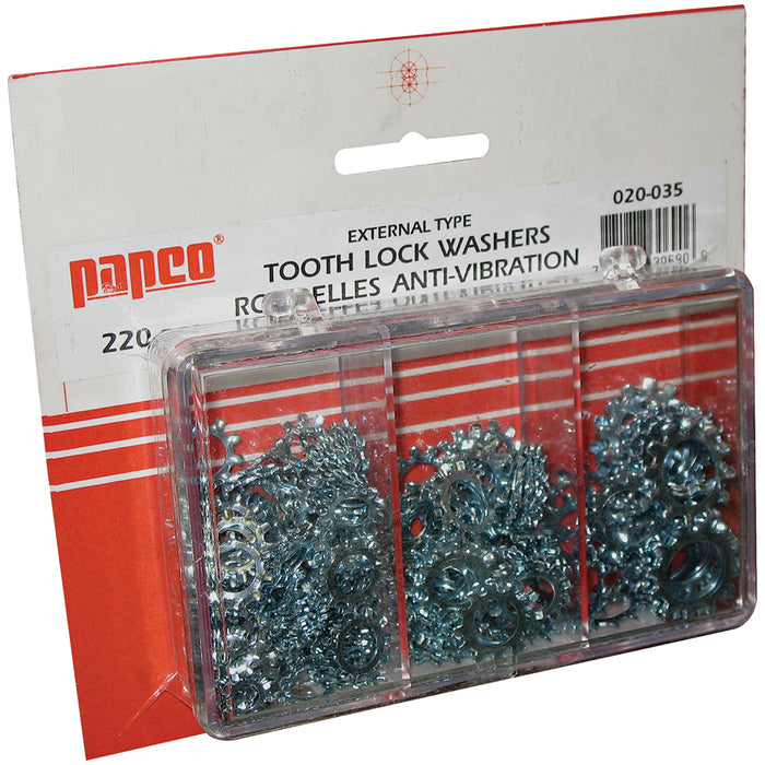H. Paulin 020-035 Paulin Steel Bright Garage Tooth Lock Washer Assortment 1Pcs