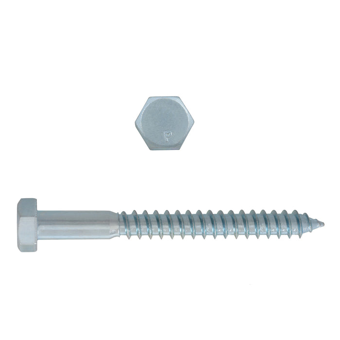 H. Paulin B135-455 Paulin 5/16" x 3" Hex Lag Bolts Steel Zinc 500 pcs