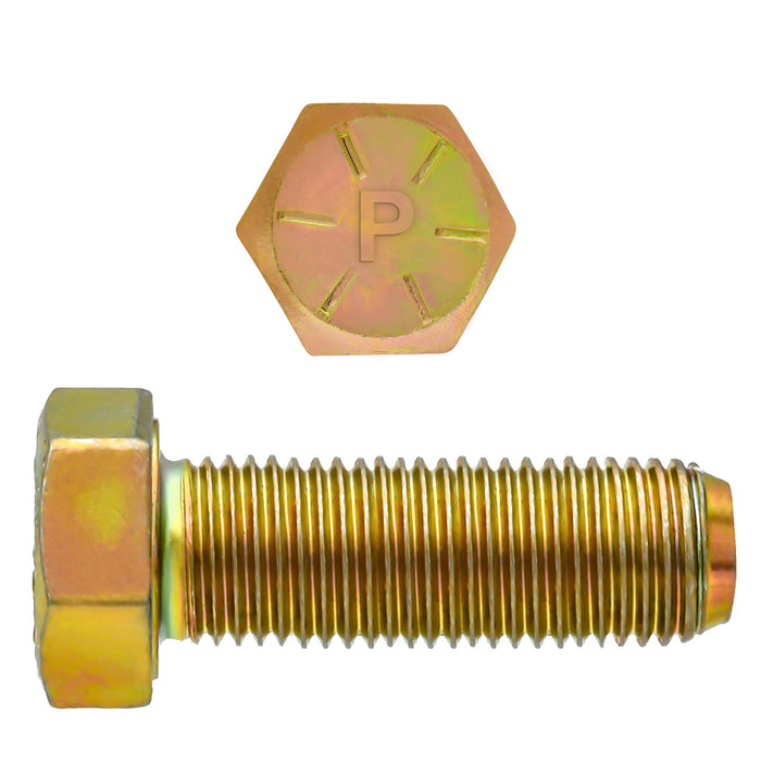H. Paulin (680) B080-717 Paulin 3/4"-16 x 2" Hex Head Cap Screws Grade 8 UNF Zinc-Yellow FT 100 Pcs