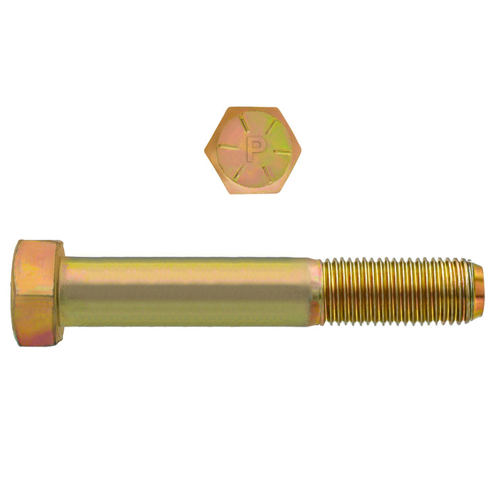 H. Paulin (680) B080-772 Paulin 7/8"-14 x 5" Hex Head Cap Screws Grade 8 UNF Zinc-Yellow PT 35 Pcs