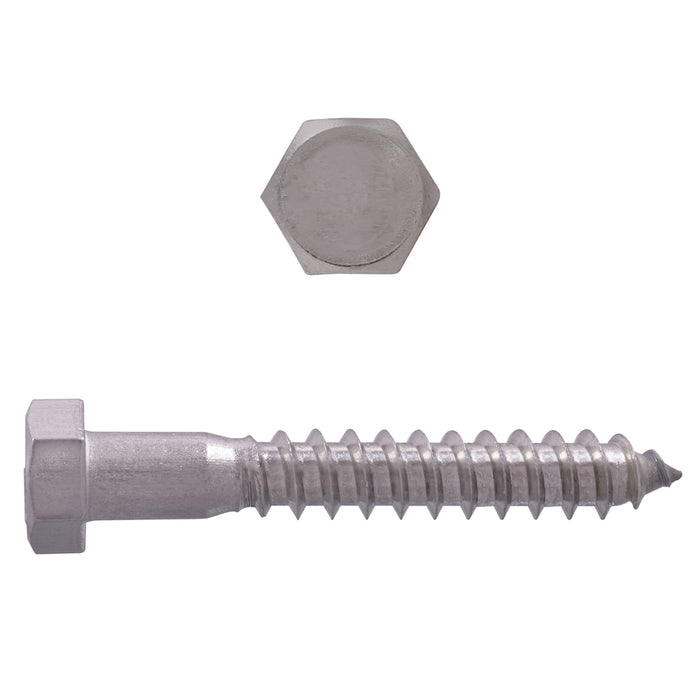 H. Paulin (680) 5003-498 Paulin 3/8" x 2-1/2" Hex Lag Bolts 18.8 Stainless Steel 25 pcs