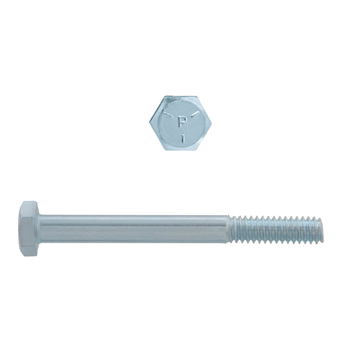 H. Paulin 075-318 Paulin 1/4"-20 x 2-1/2" Hex Head Cap Screws Grade 5 UNC Zinc PT 100 Pcs