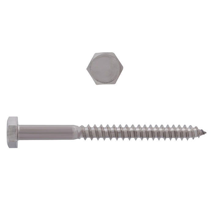 H. Paulin (680) 5003-320 Paulin 1/4" x 3" Hex Lag Bolts 18.8 Stainless Steel 25 pcs