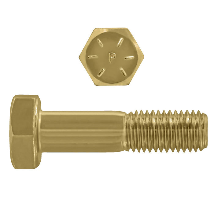 H. Paulin (680) 079-679 Paulin 5/8"-11 x 3" Hex Head Cap Screws Grade 8 UNC Zinc-Yellow PT 25 Pcs