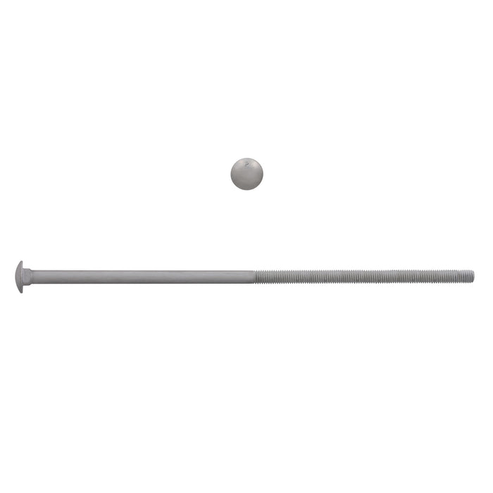H. Paulin (680) B852-610 Paulin 1/2"-13 x 12" Carriage Bolts Galvanized Grade 2 UNC PT 55 Pcs