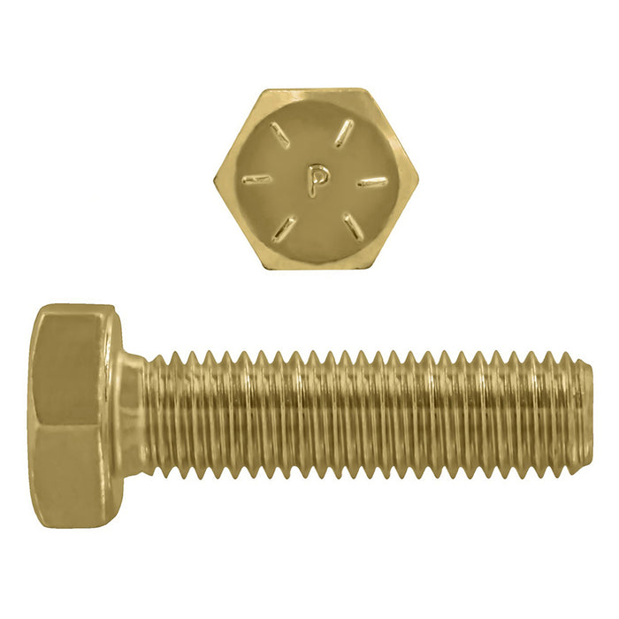H. Paulin B079-630 Paulin 9/16"-12 x 2" Hex Head Cap Screws Grade 8 UNC Zinc-Yellow FT 225 Pcs