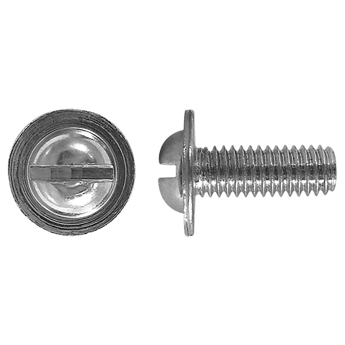 H. Paulin 245-912 Papco M6-1 x 16mm Round Washer Licence Plate Screws Electroplated 25Pcs