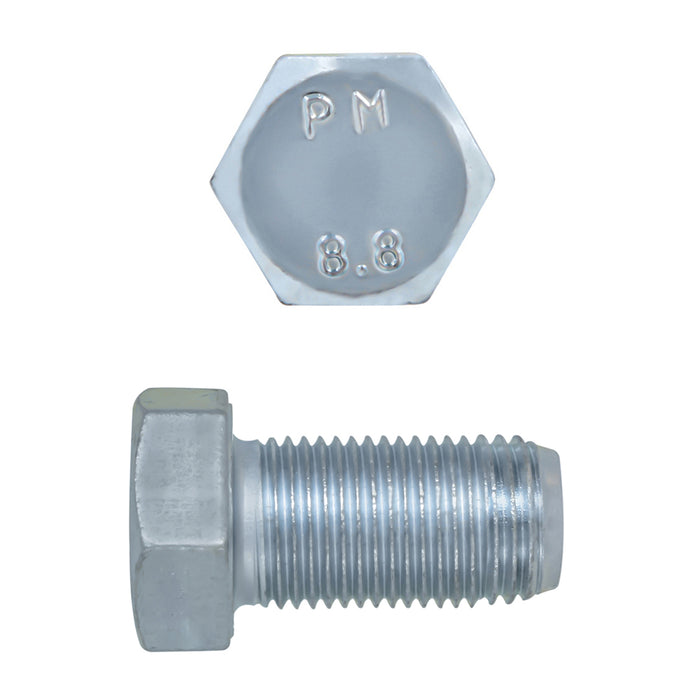 H. Paulin 609-438 Paulin M14-1.50 x 30mm Metric Hex Head Cap Screws CL 8.8 Fine Zinc DIN961 FT 25 Pcs