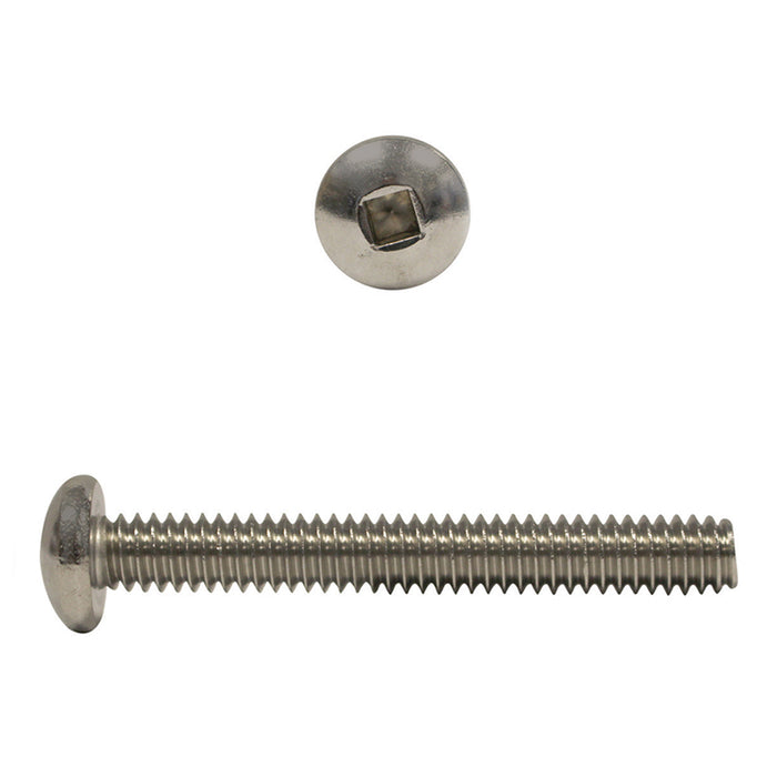 H. Paulin (680) 5109-137 Paulin No.8-32 X 1/2" Round Square Head Machine Screws 18.8 Stainless Steel 100pcs