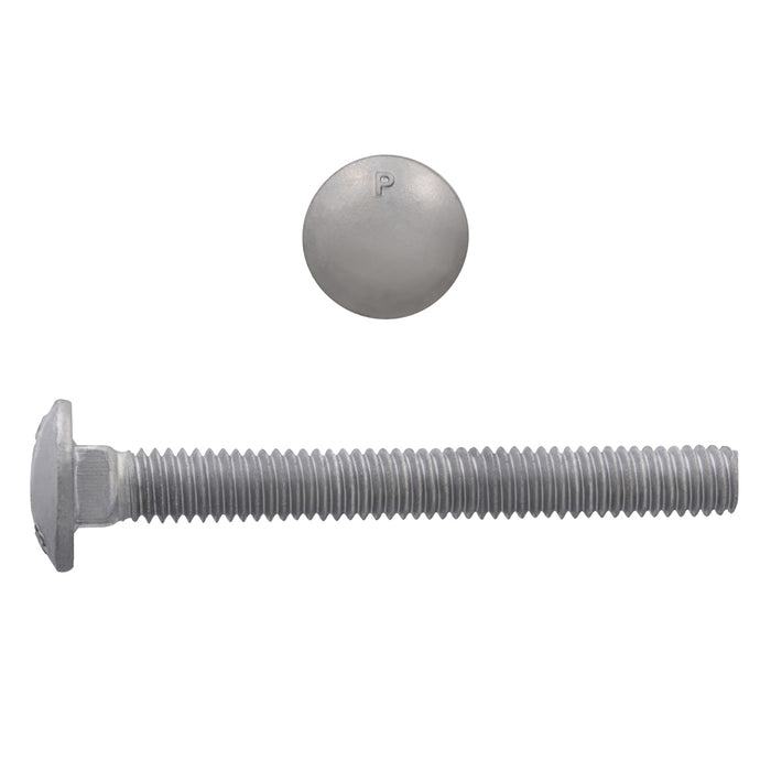 H. Paulin (680) 852-318 Paulin 1/4"-20 x 2-1/2" Carriage Bolts Galvanized Grade 2 UNC FT 100 Pcs