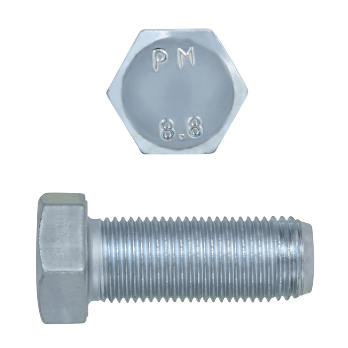 H. Paulin 609-440 Paulin M14-1.50 x 40mm Metric Hex Head Cap Screws CL 8.8 Fine Zinc DIN961 FT 25 Pcs