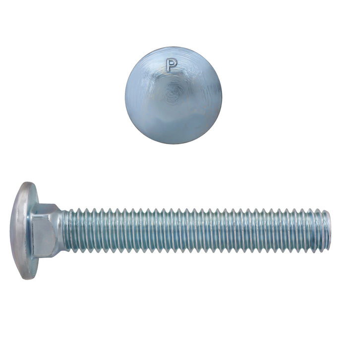 H. Paulin (680) 129-498 Paulin 3/8"-16 x 2-1/2" Carriage Bolts Zinc Grade 2 UNC FT 100 Pcs