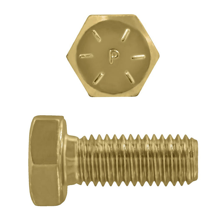 H. Paulin (680) 079-487 Paulin 3/8"-16 x 3/4" Hex Head Cap Screws Grade 8 UNC Zinc-Yellow FT 100 Pcs