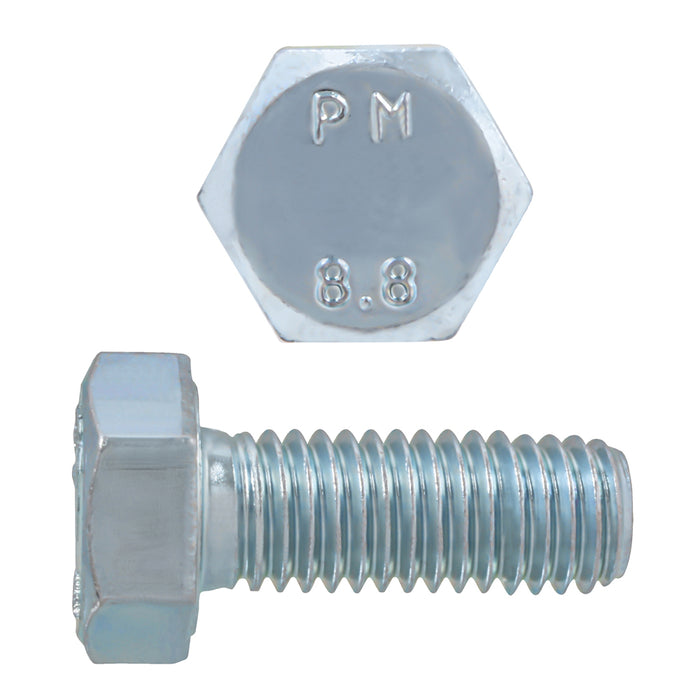 H. Paulin 608-270 Paulin M6-1.00 x 16mm Metric Hex Head Cap Screws CL 8.8 Coarse Zinc DIN933 FT 100 Pcs