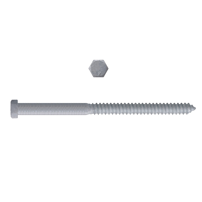 H. Paulin 854-506 Paulin 3/8" x 5" Hex Lag Bolts Steel Galvanized 50 pcs