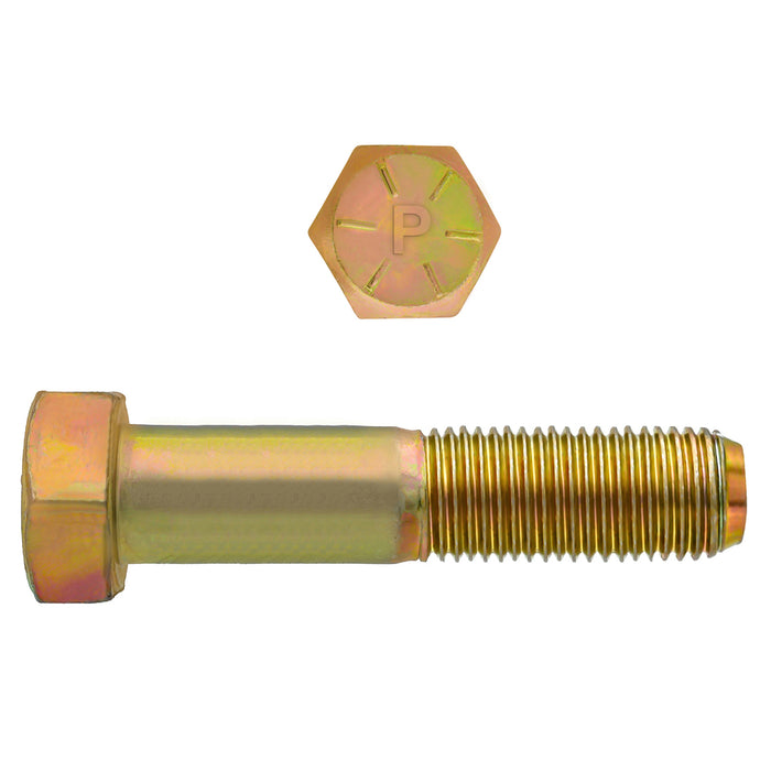 H. Paulin (680) B080-766 Paulin 7/8"-14 x 3" Hex Head Cap Screws Grade 8 UNF Zinc-Yellow PT 55 Pcs
