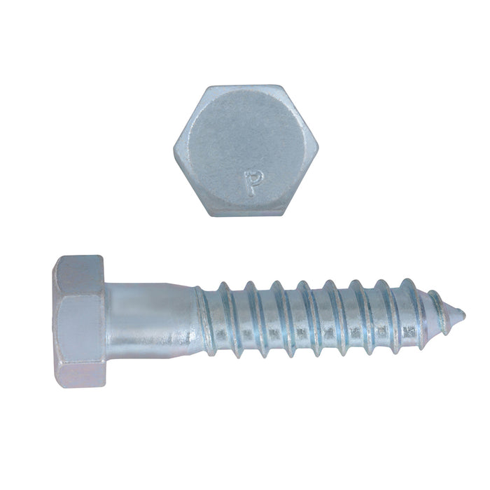 H. Paulin (680) B135-588 Paulin 1/2" x 2-1/2" Hex Lag Bolts Steel Zinc 250 pcs