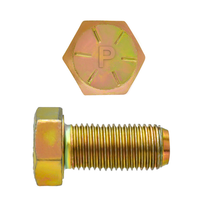 H. Paulin 080-534 Paulin 7/16"-20 x 1" Hex Head Cap Screws Grade 8 UNF Zinc-Yellow FT 50 Pcs