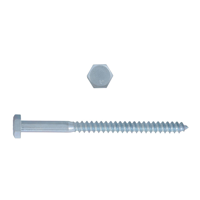 H. Paulin (680) 135-322 Paulin 1/4" x 3-1/2" Hex Lag Bolts Steel Zinc 100 pcs