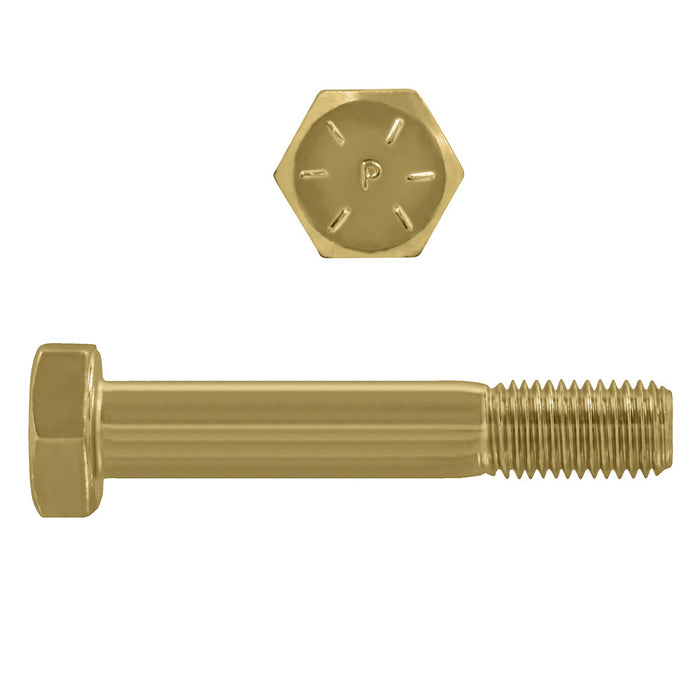 H. Paulin 079-731 Paulin 3/4"-10 x 6-1/2" Hex Head Cap Screws Grade 8 UNC Zinc-Yellow PT 20 Pcs