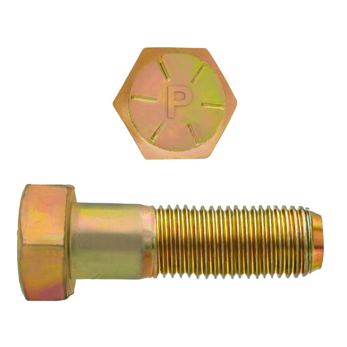 H. Paulin 080-540 Paulin 7/16"-20 x 1-3/4" Hex Head Cap Screws Grade 8 UNF Zinc-Yellow PT 50 Pcs