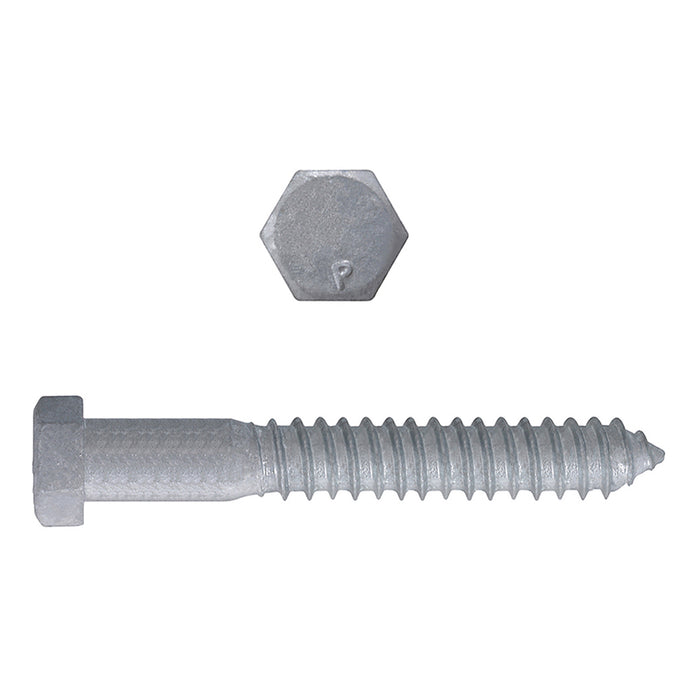 H. Paulin 854-594 Paulin 1/2" x 4" Hex Lag Bolts Steel Galvanized 50 pcs