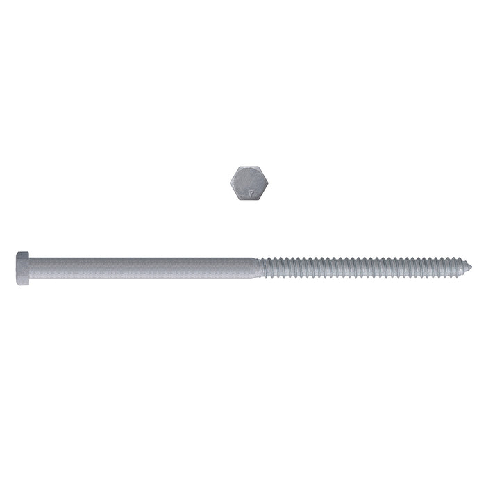 H. Paulin (680) B854-610 Paulin 1/2" x 12" Hex Lag Bolts Steel Galvanized 55 pcs