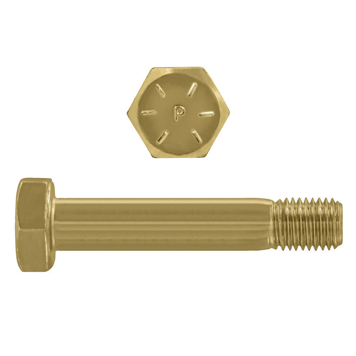 H. Paulin B079-777 Paulin 7/8"-9 x 7" Hex Head Cap Screws Grade 8 UNC Zinc-Yellow PT 25 Pcs