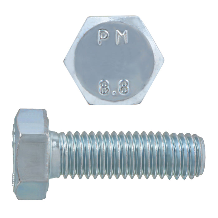 H. Paulin 024-013 Paulin M5-0.80 x 16mm Metric Hex Head Cap Screws CL 8.8 Coarse Zinc DIN933 FT 19 Pcs