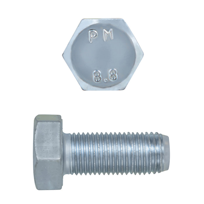 H. Paulin (680) 024-131 Paulin M10-1.25 x 25mm Metric Hex Head Cap Screws CL 8.8 Fine Zinc DIN961 FT 3 Pcs