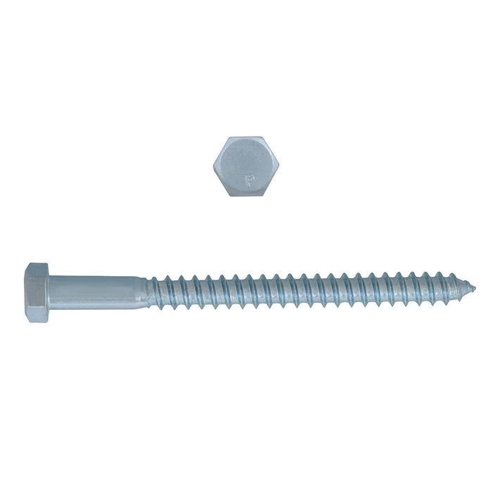H. Paulin (680) 135-506 Paulin 3/8" x 5" Hex Lag Bolts Steel Zinc 50 pcs