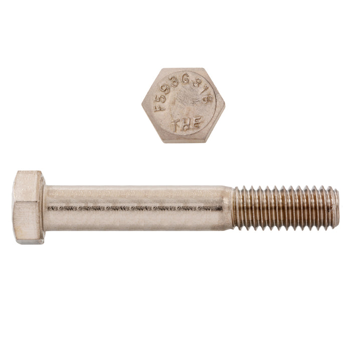 H. Paulin (680) 5200-504 Paulin 3/8"-16 x 4" Hex Head Cap Screws 316 Stainless UNC PT 25 Pcs
