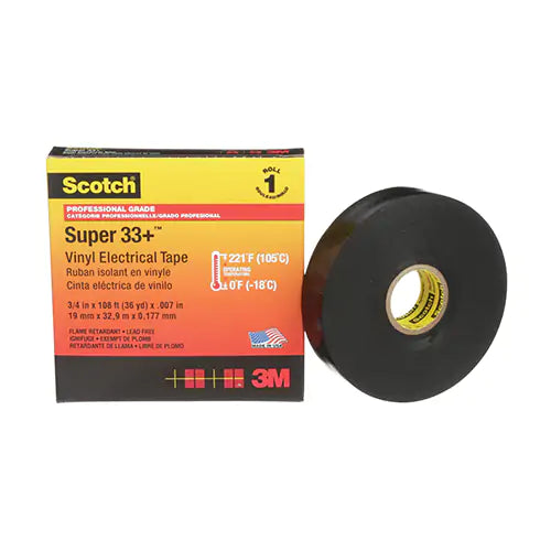 Scotch® Super 33+™ Vinyl Electrical Tape - SUPER33-3/4X36