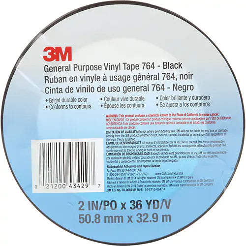 764 General-Purpose Vinyl Tape - 764-2X36-BLK