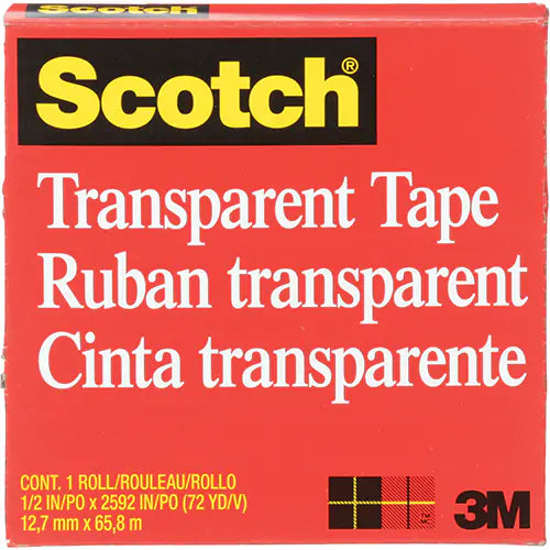 Scotch® Light-Duty Packaging Tape - 600-1/2X72