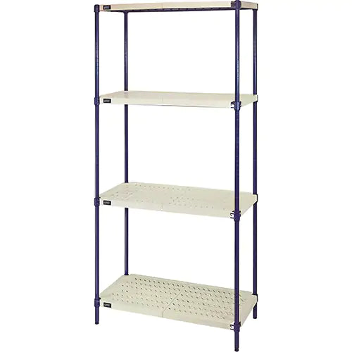 Wire Shelving Unit with Plastic Shelves - RPWR72-2430E