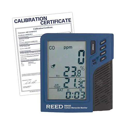 Carbon Monoxide Monitor with Temperature & Humidity (includes ISO Certificate) - R9450-NIST