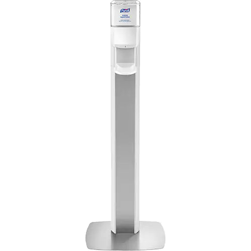 Messenger™ ES8 Silver Panel Floor Stand with Dispenser - 7308-DS-SLV