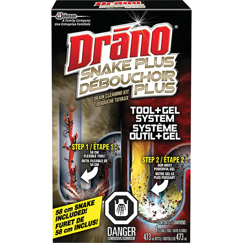Drano® Gel & Snake Tool Drain Cleaner Kit 473 ml - 10059200707438
