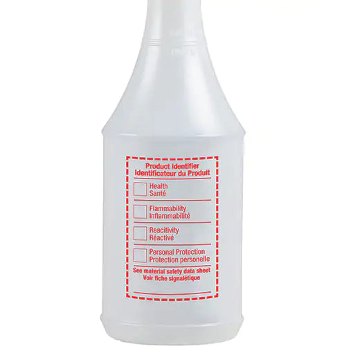 Round Spray Bottle with WHMIS Label 28/400 - TS-B289W-2