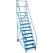 Rolling Step Ladder with Locking Step and Spring-Loaded Front Casters 30" W x 8" D - MA624