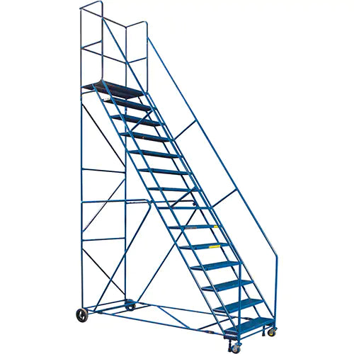 Rolling Step Ladder with Locking Step and Spring-Loaded Front Casters - MA625