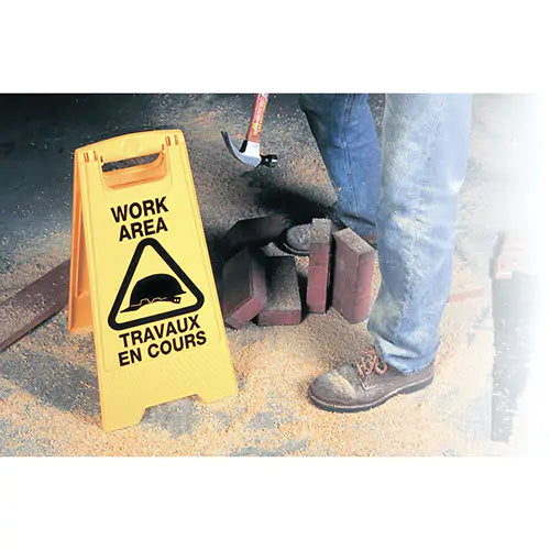 "Work Area/Travaux en Cours" Safety Sign - NC549